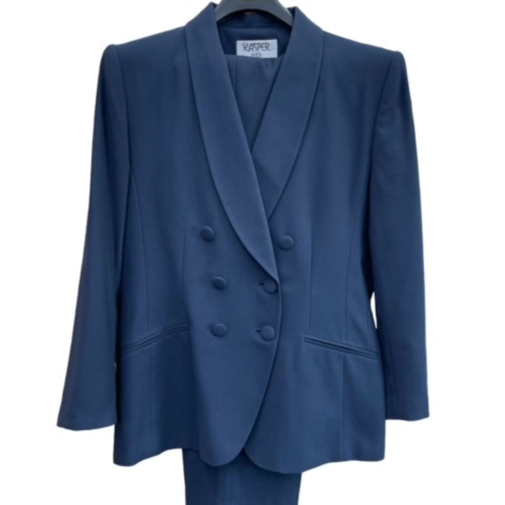 VINTAGE KASPER ASL PETITE LADIES 2-PIECE BLAZER AND PANTS